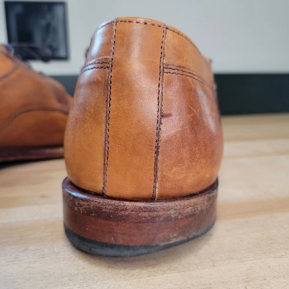 Allen Edmonds Mens Charleston Oxford Brown Leather Shoes Size 10.5 3E Wide EEE